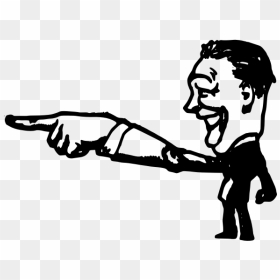 Man Pointing Finger - Cartoon, HD Png Download - person pointing png