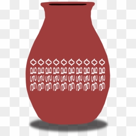 Free Simple Red Vase Clip Art - Vase, HD Png Download - flowers in vase png