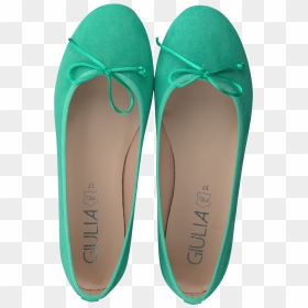 Green Giulia Ballet Pumps G - Flip-flops, HD Png Download - ballerina shoes png