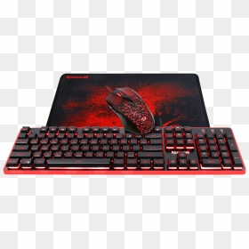 Redragon S107 Gaming Keyboard, Mouse, Mouse Pad, Mechanical - Teclado Gamer Redragon Dyaus K509, HD Png Download - keyboard and mouse png