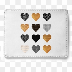 Dailyobjects Gold Hearts Skinny Fit Card Wallet Buy - Heart, HD Png Download - gold hearts png
