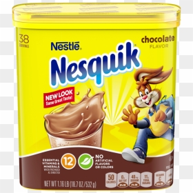 Nestle Nesquik Chocolate Powder, HD Png Download - chocolate milk png