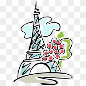 Vector Illustration Of Eiffel Tower, Paris, France - Eiffel Tower, HD Png Download - eifel tower png