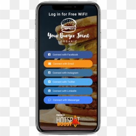 Your Burger Joint Phone Login-min - Mobile Phone, HD Png Download - free wifi png