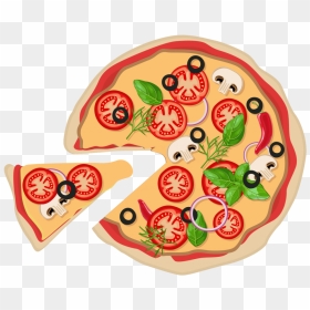 Pizza Png Vector & Free Pizza Vector Transparent Images - Vector Pizza Clipart Png, Png Download - pizza png transparent