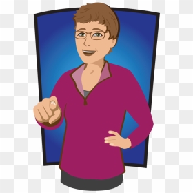 Kelly Pointing At You - Cartoon, HD Png Download - person pointing png