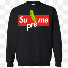 Pickle Rick And Supreme Logo Funny T Shirt Sweatshirt - Saba Banana, HD Png Download - georgia bulldogs png