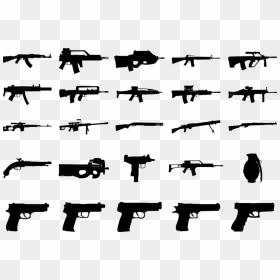 Ak 47 Gun Drawing, HD Png Download - rapper silhouette png