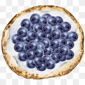 Hand Painted Fruit Pizza Png Transparent - Blueberry, Png Download - pizza png transparent