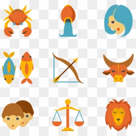 Linear Color Zodiac Signs - Zodiac Signs Icons Png, Transparent Png - zodiac signs png