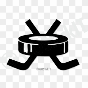 Other Photos To Yellow Flowers And Hockey Sticks Tattoos - Hockey Sticks Crossed With Puck, HD Png Download - crossed hockey sticks png