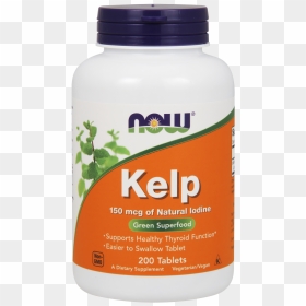 Now Kelp 150 Mcg Tablets - Lysine Supplement, HD Png Download - kelp png