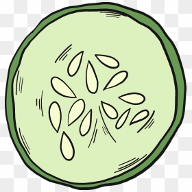 Cucumber Slice Clipart - Circle, HD Png Download - cucumber slice png