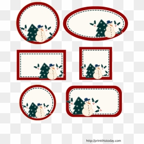 A Set Of Free Printable Labels - Christmas Gift Label Png, Transparent Png - christmas tag png