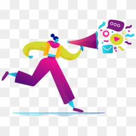 Public Relations Illustration, HD Png Download - girl running png
