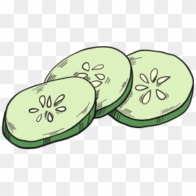Cucumber Slices Clipart, HD Png Download - cucumber slice png