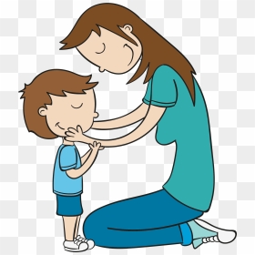 Hand Drawn Cartoon Mother And Child Decoration Vector - Mother With Child Cartoon, HD Png Download - problem solving png