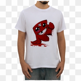 Camiseta Super Meat Boy De Hugo Gonçalvesna - Homem De Ferro Camisa, HD Png Download - super meat boy png