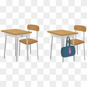 机 椅子 イラスト フリー, HD Png Download - school desk png