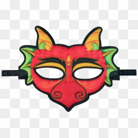 Masquerade Mask Transparent - Dragon Mask Clipart, HD Png Download - masquerade mask transparent png
