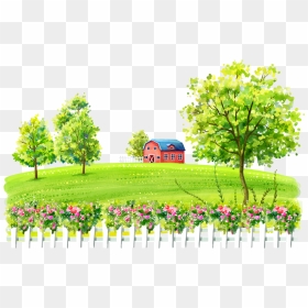 #ftestickers #watercolor #landscape #farm #barn #fence - Camlin Notebook, HD Png Download - farm fence png