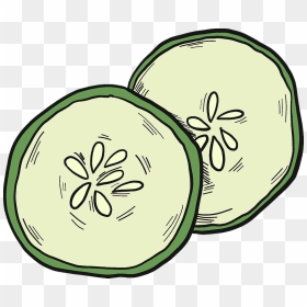 Cucumber Slices Clipart, HD Png Download - cucumber slice png