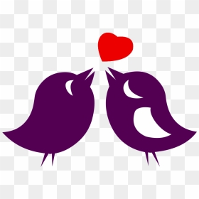 Kissing Birds Png Transparent - Love Birds Clipart Png, Png Download - love birds png