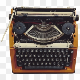 Type Writer Black Orange - Writing, HD Png Download - typing png