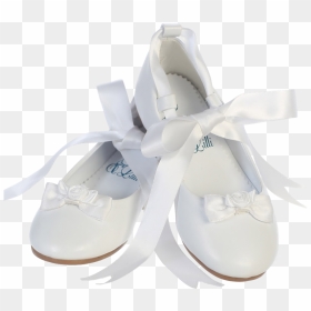 Formal White Shoes With Ribbon, HD Png Download - ballerina shoes png