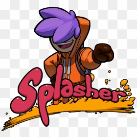 Splasher Logo Png, Transparent Png - super meat boy png