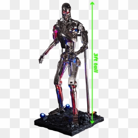 Terminator Full Height 900px Wide - Action Figure, HD Png Download - terminator face png