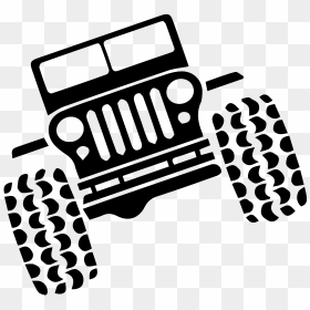 Grill Clipart Jeep Wrangler - Off Road Jeep Drawing, HD Png Download - grill clipart png
