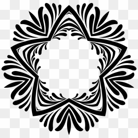 Decorative Lineart 11 Clip Arts - Black And White Pattern, HD Png Download - white decorative line png