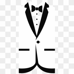 Free Clipart Of A Black And White Formal Bow Tie And - Transparent Tuxedo Clipart, HD Png Download - black bow tie png