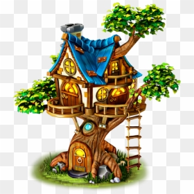 Tree House Cartoon Png Clipart , Png Download - Clipart Tree House Png, Transparent Png - house cartoon png