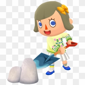 Animal Crossing Villager With Shovel, HD Png Download - hole in ground png