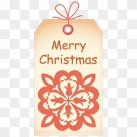 Happy Christmas Tag Png, Transparent Png - christmas tag png