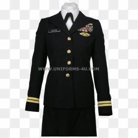 Us Navy Female Officer / Cpo Service Dress Blue Coat - Overcoat, HD Png Download - us navy png