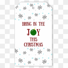 Christmas Joy Gift Tag - Illustration, HD Png Download - christmas tag png