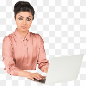 Women - Sitting, HD Png Download - typing png