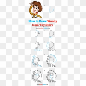 How To Draw Woody From Toy Story - Draw Woody Step By Step, HD Png Download - woody toy story png