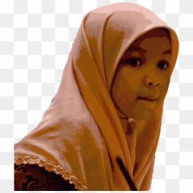 Young Girl Wearing Hijab - Clip Art, HD Png Download - hijab png