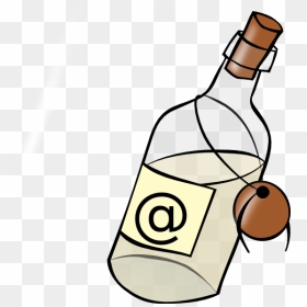 Sms In A Bottle Clip Art At Clker - Message In A Bottle, HD Png Download - moonshine png