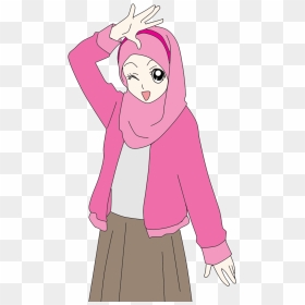 Hijab Cartoon, Cartoon N, Muslimah Anime, Cute Doodles, - Cute Cartoon Hijab Muslimah, HD Png Download - hijab png