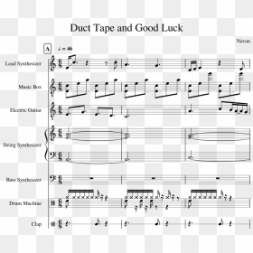 Duct Tape And Good Luck Sheet Music For Synthesizer, - Sheet Music, HD Png Download - good luck png