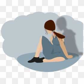 Sitting, HD Png Download - thinking person png