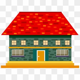Tiles Clip Art Cartoon Transprent Png Building - Roof Cartoon, Transparent Png - house cartoon png