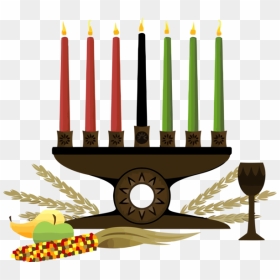 Transparent Kwanzaa Candle Holder Candle Holiday For - December Holiday Clip Art, HD Png Download - kwanzaa png