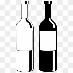 Wine Bottle Clipart Vector Freeuse Booze Cliparts - Wine Bottle Clipart Black And White, HD Png Download - wine bottle and glass png