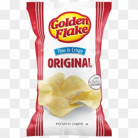 Golden Flake Thin & Crispy Potato Chips, Original - Golden Flake Potato Chips, HD Png Download - potato chips png